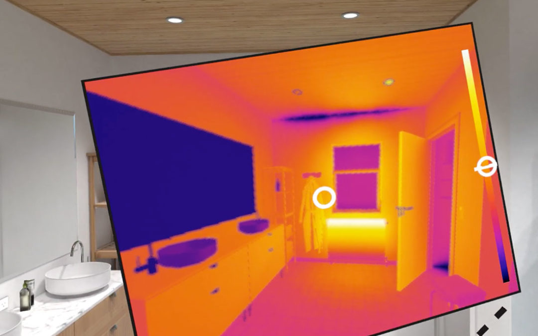 VR simulation of building thermography inspection