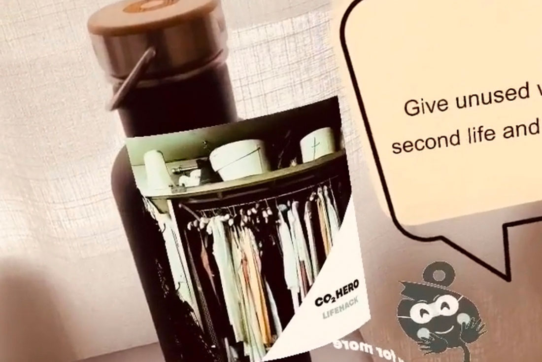 AR Filter til bæredygtighedsbeskeder I CO2Hero