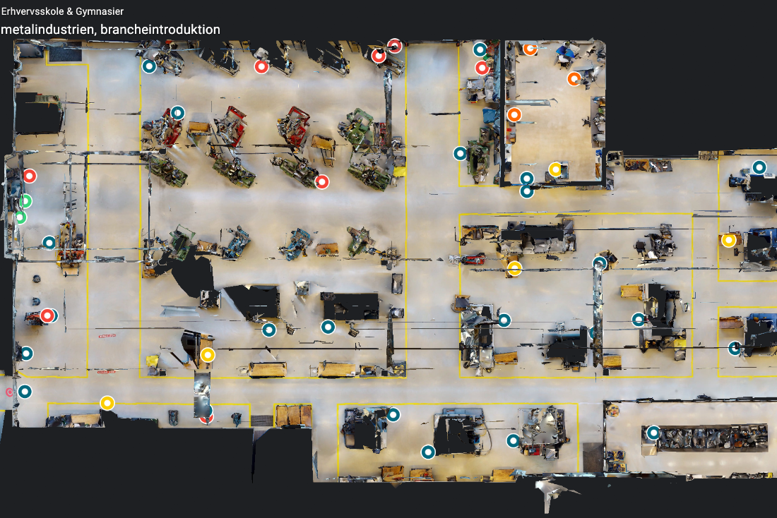 Virtual educational material in Matterport