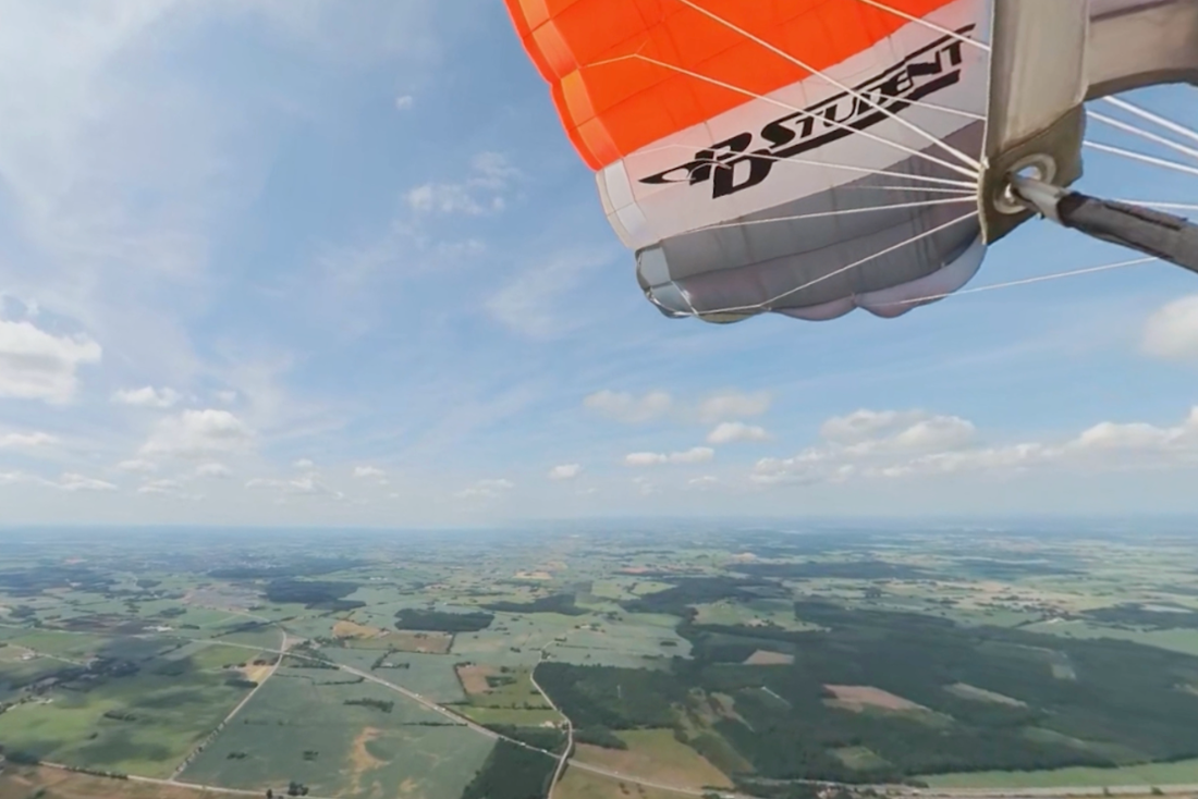 VR parachute simulation I Dansk Faldskærms Union