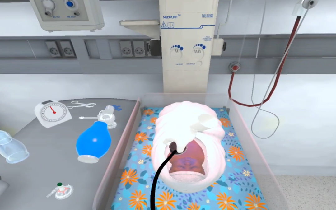 VR simulation of neonatal resuscitation